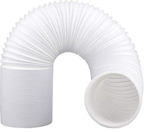 Bysameyee Portable Air Conditioner Hose, 13cm Diameter 200cm Length AC Exhaust Vent Flexible Hose, Anti-Clockwise Thread Air Conditioner Parts Compatible with LG, Delonghi and More