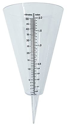 Jauge de pluie FACULX pour surveiller les niveaux de pluie avec échelle facile à lire, le pluviomètre d'extérieur parfait pour votre jardin