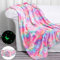 LXTOPN Einhorn Decke Kuscheldecke,Decke Leuchtet im Dunkeln,Kinderdecke Einhorn Pattern, Leuchtende Decke für Kinder und Erwachsene Fluoreszierende(Regenbogen,130x150cm)
