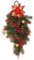 Luckxing Weihnachtskranz Türkranz Weihnachten Weihnachtsdeko, 25x50cm Künstlicher Türkranz Weihnachten, Kugelkranz Mit Glocken Kugeln Wanddeko Für Haustür, Kamin Und Wand Treppe Dekoration