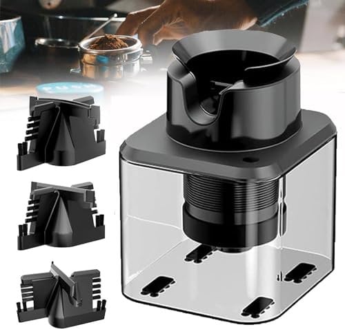 MOXAC Electric Coffee Portafilter Cleaner for Espresso Machine Handle - with 3 Brush and Powder wiper Cleaning Machine - Commercial 58mm Coffee Portafilter Cleaner