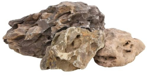 vidaXL Drachensteine, Drachenstein Natürlich Sicher, Naturstein Stein für Aquarium Dekoration, Dekostein Felsen, Grau 25 kg 10-40cm