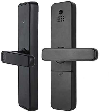 Topyond Smart Fingerabdruck-Türschloss,Smart Lock WiFi-Schlüsselloses Zugangsschloss,Tastaturschloss mit Griff, APP-Fernbedienung, Fingerabdruck,Passwort,Kartendurchziehen Für Metall Und Holztüren