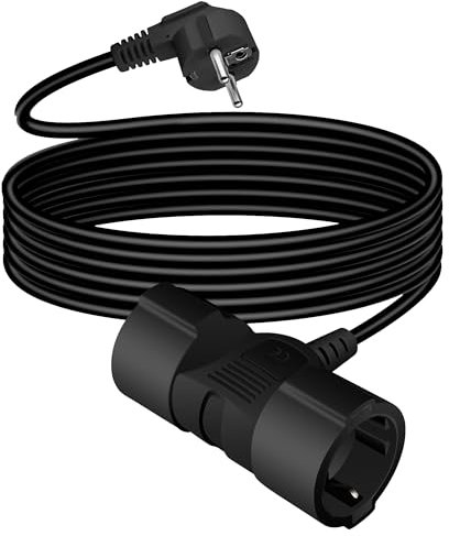 Cavo prolunga doppia spina, presa multipla 2M 2 vie con cavo flessibile, cavo prolunga di alimentazione con doppia presa Max 3500W, presa convertitore tedesca spina UE per casa, ufficio, nero