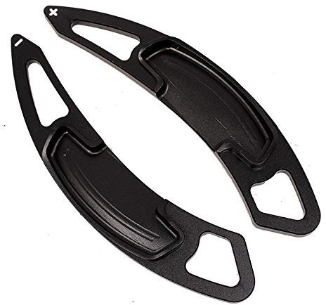 Lenkrad-Schalthebelverlängerung für Honda Civic Accord Odyssey 2015, 2016, 2017, 2018, 2019, Aluminium, 2 Stück (Farbe: Schwarz)