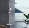 Duschsystem mit Thermostat,Höhenverstellbares 81-117cm, Thermostatisches Mischventil Duschset Regendusche Badewanne Handbrause Kopfbrause
