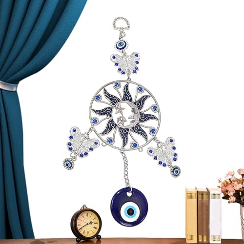scyca Traumfänger, Glück, hängend, Traumfänger, Windspiel mit blauen Augen