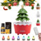 2025 Christmas Tree Diffuser, Tree Shape Christmas Diffuser, 7 Color Gradient Lights Christmas Tree Essential Oil Diffuser, Perfect for Christmas Decor(Red,Osmanthus*2)