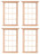 Set con 4 stabili case delle bambole in legno con finestra in miniatura modelli per bambini scala 1:12 accessori per la decorazione dell'ufficio