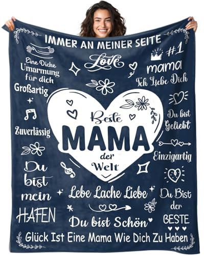 Geschenke für Mama, Kuscheldecke Geschenke für Mama zum Geburtstag von Tochter Sohn, Muttertagsgeschenk für Mama, Mutter Tochter Geschenk, Beste Mama Decke Geschenk, Geschenke Decke An Meine Mama