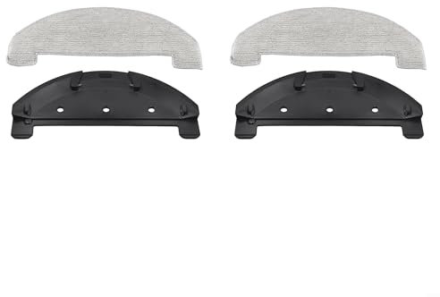 QOXEZY Sistema de fregona eficaz que incluye soporte resistente y paños de microfibra absorbentes para Laresar para robot aspirador L6 Pro (2 soportes + 2 paños)