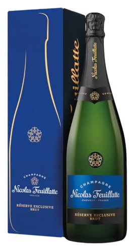 Nicolas Feuillatte Champagne Brut AOC Réserve Exclusive Magnum 1,5 L, Astucciato (Confezione da 6)