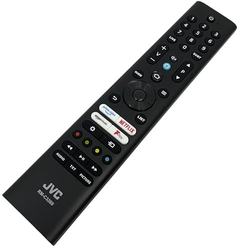 Genuine Replacement For JVC RM-C3269 TV Remote Control Compatible With RM-C3253 RM-C3255 LT-32CF230 LT-40CF890 Smart Fire LED - Alexa Voice
