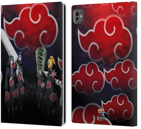 Head Case Designs sous Licence Officielle Naruto Shippuden Akatsuki Art Clé Étui Portefeuille en Cuir Compatible avec Apple iPad Pro 11 M4/M5 2024/2025
