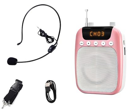 S358 Amplificateur de voix avec microphone rechargeable 2500 mAh et pour enseignants guides amplificateur de voix