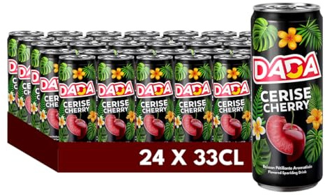 DADA Boisson Gazeuse Saveur Cerise, Canette 33cl, Pack de 24