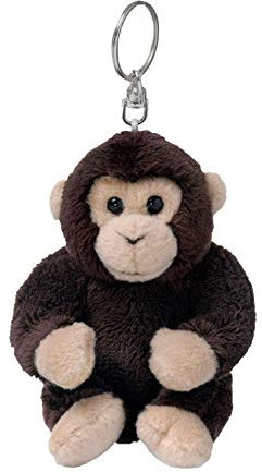 WWF 00283 - Plüschanhänger Schimpanse, lebensecht gestaltetes Kuscheltier, ca. 10 cm groß, wunderbar weich und kuschelig, Handwäsche möglich