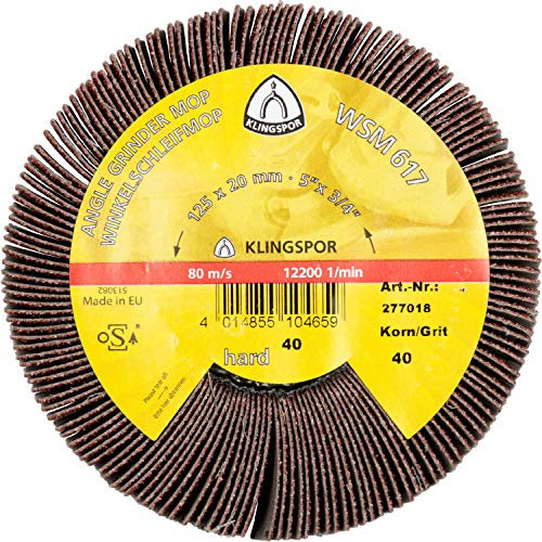 Klingpsor 277014 WSM 617, Winkelschleifer mop, 115X20, 40, 2 Stück