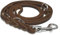 Lederleine Hund 3-Fach verstellbar geflochten, braun verchromt Fettleder Führleine (3m x 8mm)