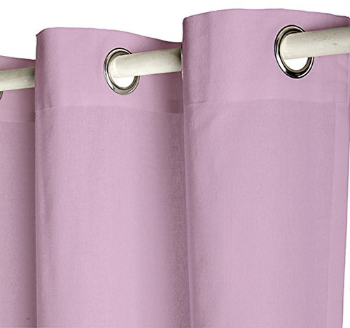 Today Rideau à Oeillets Polyester Rose Poudré 140 x 260 cm
