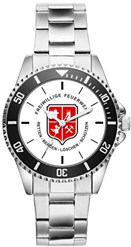 KIESENBERG Herrenuhr Armbanduhr Feuerwehrmann Freiwillige Feuerwehr Gruppenführer Zugführer Geschenk Artikel Analog Quartz Uhr 20550