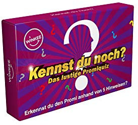 Winkee - Kennst du noch? Promi Quiz | Lustiges Kartenspiel | 56 Quizfragen | Wissensspiel | Spiel für Erwachsene | Quiz Karten mit Fragen | Geschenk für Weihnachten, Geburtstag, Party
