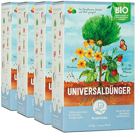 Plantura Bio-Universaldünger mit Langzeitwirkung, für alle Pflanzen, tierfrei & Bio, 6 kg