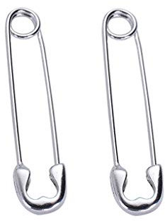 Reffeer Creolen aus 925er-Sterlingsilber - Büroklammer-Ohrringe, Pin-Knorpel-Ohrringe für Frauen (A-Silber)