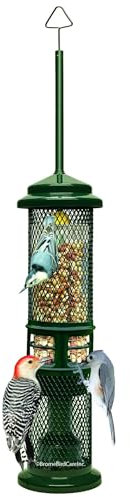 Squirrel Buster Nut Feeder Squirrel-Proof Bird Feeder for Nuts and Fruit, Two Meshes
