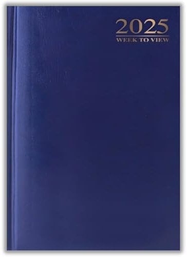 Terminplaner 2021 A4 | A5 | A6 Wochenansicht | Seite pro Tag | Schreibtisch-Tagebuch | fester Rücken für Zuhause und Büro (blau, A6 Wochenansicht)