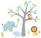 Little Deco Wandaufkleber Kinderzimmer Tiere I Wandbild 68 x 46 cm (BxH) I Löwe Wandsticker Waldtiere Baum Wandtattoo Babyzimmer Junge Kleinkind Kinderzimmer DL524-2
