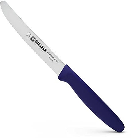 Giesser seit 1776 - Made in Germany - Universalmesser 11 cm Halal, lila, nachhaltiger griff, rutschfest, Tomatenmesser rostfrei, spülmaschinenfest, Messer für gesunde Küche
