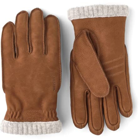 Hestra Joar Nubuck Handschuhe Fingerhandschuhe Lederhandschuhe Herren - mit Futter Winter Herbst-Winter - 11 HS braun
