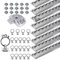 Safetytex 8 x 1m Airlineschiene halbrunde Form mit 20x Single Fitting und 16x Endkappen Starterset Zurrschiene