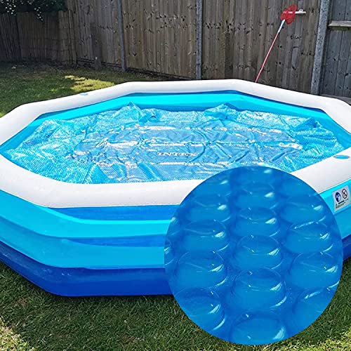 CFLNYC Runde aufblasbare Poolabdeckung, UV-Schutz-Sommer-Solar-Schwimmbad-Abdeckungs-Schutz, Isolierungs-Film-Blasen-Abdeckung (Color : Blue, Size : 16ft/4.88m)