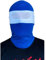 PGwear Sturmhaube Streifen und Uni viele Farben (blau/weiß mit Netz)