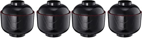 YARNOW 4 Stück Japanese Style Cover Small Bowl Japanische Miso-suppenschale Japanische Suppenschüssel Mikrowellengeeignete Ramenschale Mikrowelle Suppenschüssel Mit Geschirr Mit Deckel