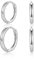 MASOP Ohrringe Silber Set,Creolen Silber 925 Stecker 8/10mm Damen Frauen Mädchen Herren