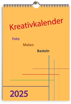 Bastelkalender 2026 DIN A4 Hochformat zum Basteln und Selbstgestalten DIY (Gold)