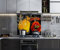 BELOFAY 60x65cm Modern Vegetable Design 6mm Tempered Glass Splashback for Kitchen, Toughened Glass Heat Resistant Splashbacks for Cookers