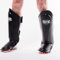 Fightinc. Schienbeinschützer Muay Thai Pro - ideal für Muay Thai MMA Kickboxen Kampfsport Training (S/M, schwarz)