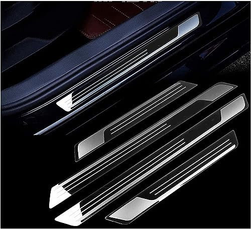 FUNSIE 4 Stück Auto-Einstiegsleisten, für Vw Golf 7 2015-2019, Edelstahl, Kratzfest, Autotürschwellenschutz, Dekorationszubehör