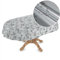 ANRO Wachstuch Tischdecke abwaschbar Wachstischdecke Plastik-Tischdecke Meterware edel glänzend eckig rund oval Oval 140 x 240cm mit Saum Pionen Silber