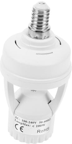 TOVINANNA 1Stück Adapter mit Bewegungssensor Infrarot Lampenfassung für LED Leuchten Installieren für und Innenräume
