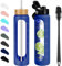 FULBEVY 32 oz Glass Water Bottles (Blue)