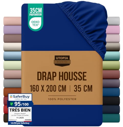 Utopia Bedding - Spannbettlaken 160x200cm - Royal Blau