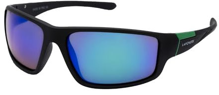 Layoners Sierra Nevada Herren Sport-Sonnenbrille, Polarisierte Gläser, Blendschutz, UV400-Schutz, Leichter Rahmen, Universelle Passform (Grün)