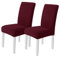 Ystyle Stretch Stuhlhussen 2er Set, Stuhlbezug Elastischer, Hussen Für Stühle Abnehmbarer Waschbarer, Universal Stuhlbezüge, Für Hotel Bankett Küche Restaurant Hochzeit Party, Weinrot