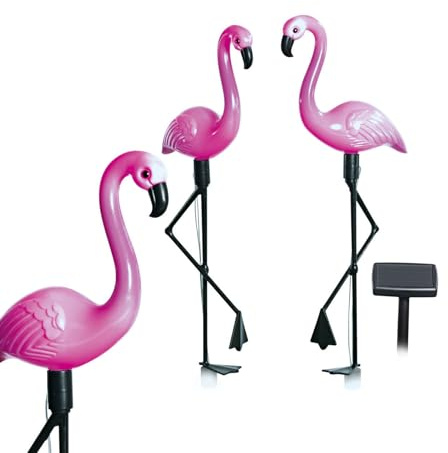Flamingo-licht,Flamingo-gartenleuchten,LED-Flamingo-Solarlicht, 52,5 x 22 x 6,5 cm, IP55 wasserdicht,Solar Terrassenlampen außenbereich,Stück Flamingo-Gartendekorationslichter, (Stil 2)