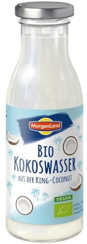 MorgenLand Eau de coco - Bouteille en verre jetable - 200 ml